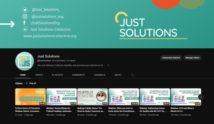 youtube channel screenshot